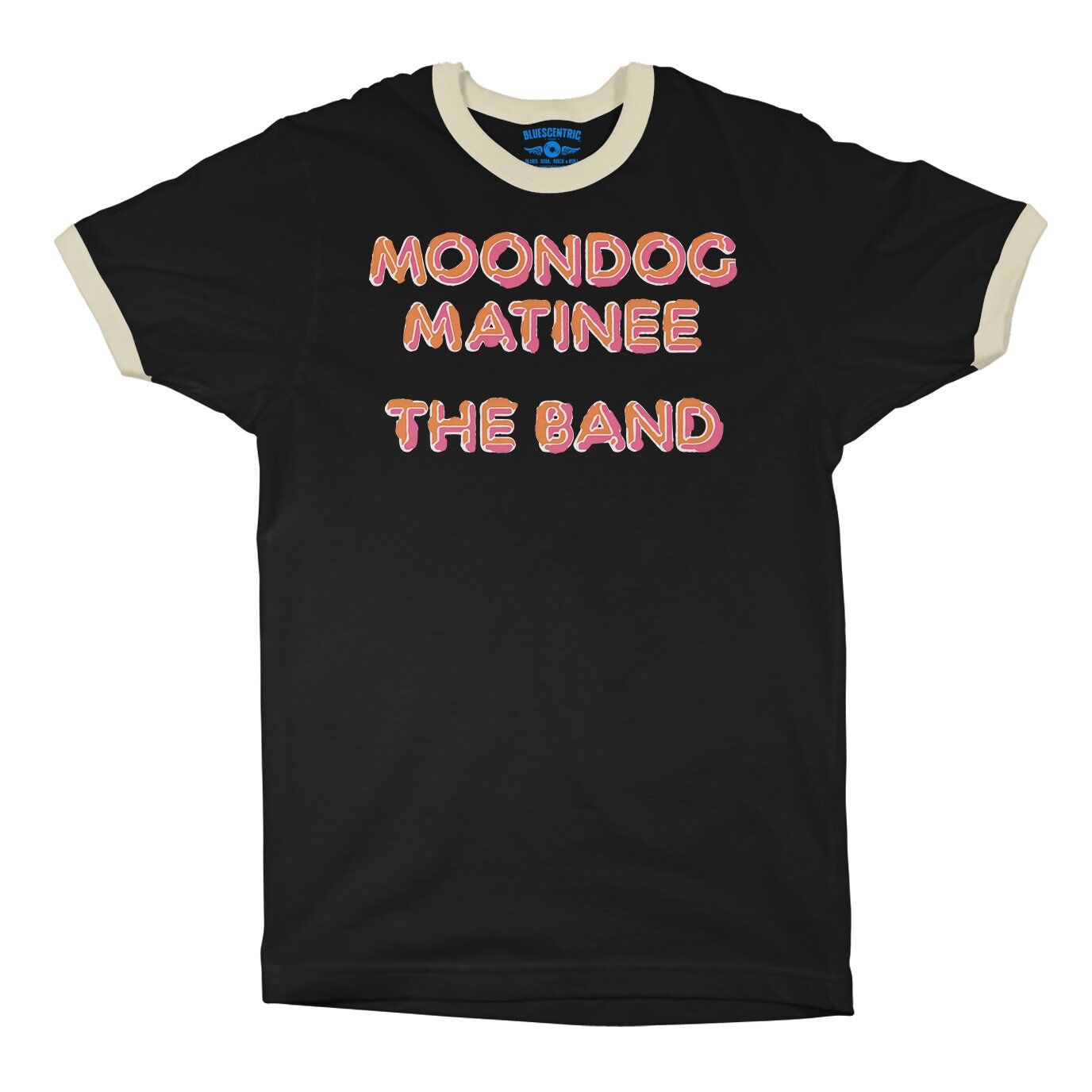 The Band Moondog Matinee Album Cover Ringer T-Shirt in Black Natural