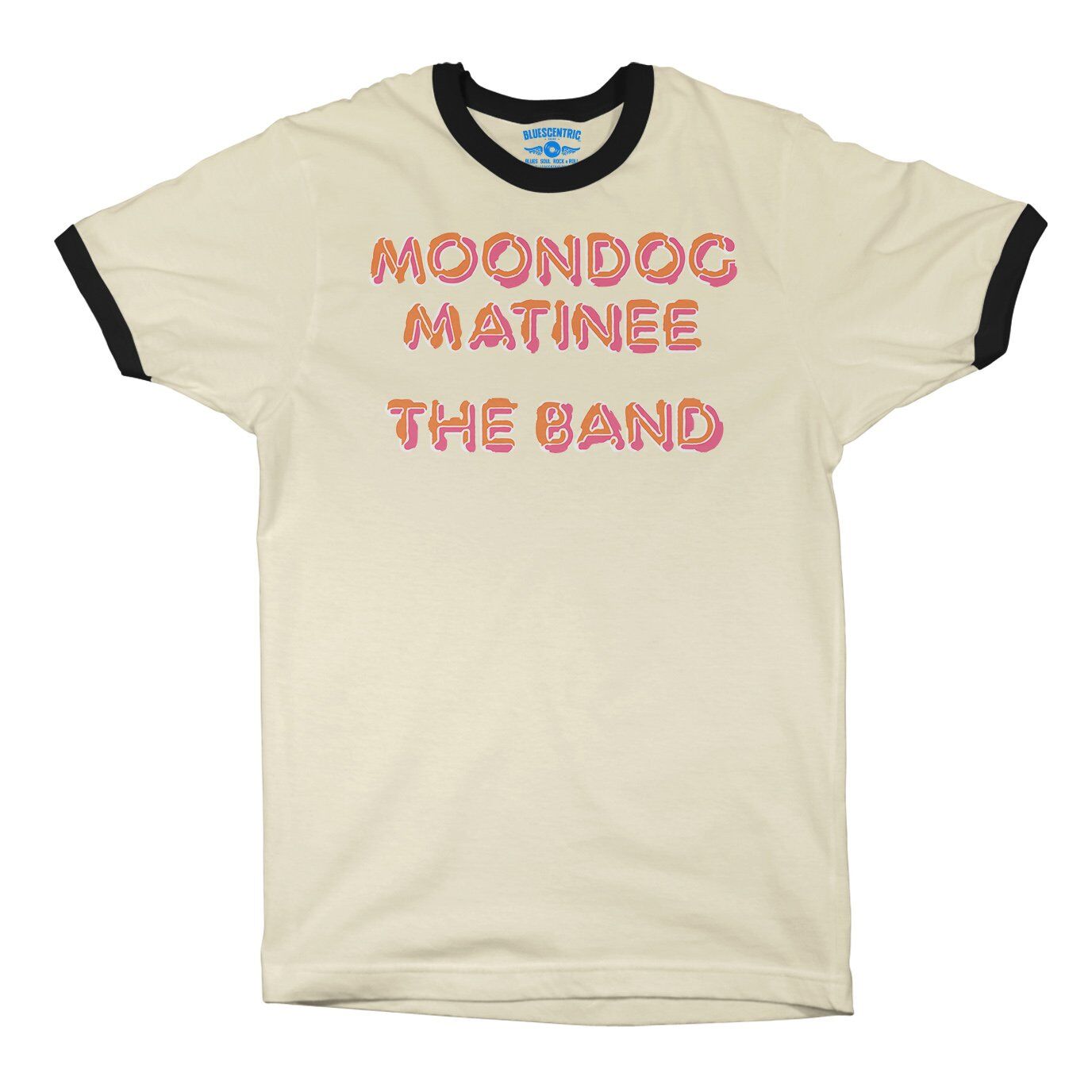 The Band Moondog Matinee Album Cover Ringer T-Shirt in Natural Black