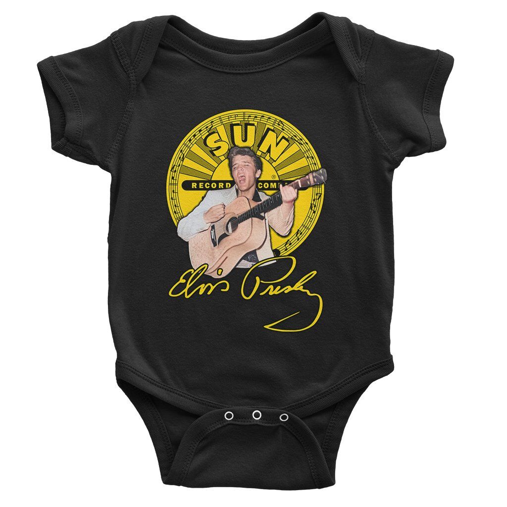 Elvis Presley 1955 Baby Onesie - Black