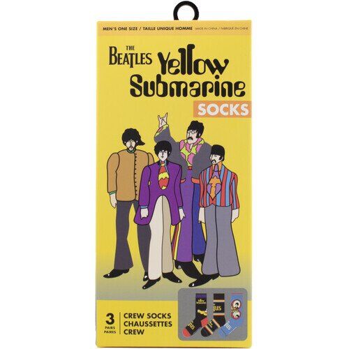 Perri's - Beatles - Yellow Submarine - Crew Socks (Assorted Styles 3 Pack Gift Box) Apparel (Socks, Gift Set, 3 Pack)