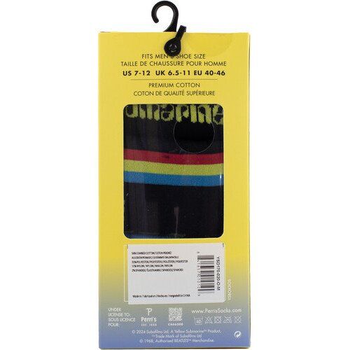 Perri's - Beatles - Yellow Submarine - Crew Socks (Assorted Styles 3 Pack Gift Box) Apparel (Socks, Gift Set, 3 Pack)