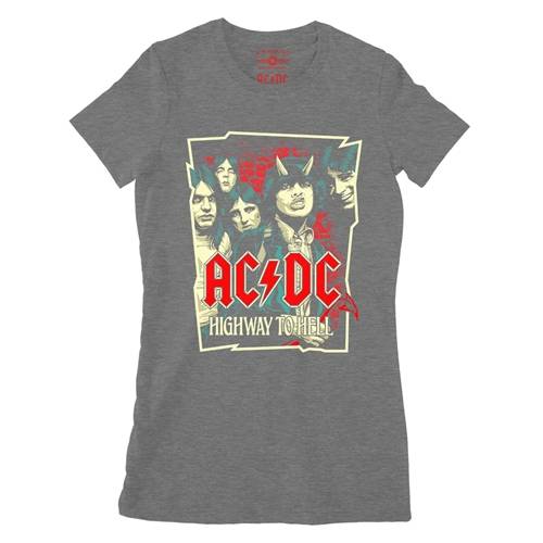 AC/DC Highway To Hell Drawing Ladies T Shirt - Relaxed Fit