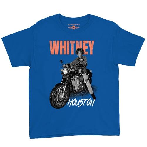 Whitney Houston Motorcycle Youth T-Shirt - Lightweight Vintage Children & Toddlers
