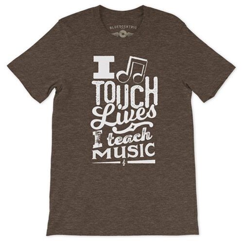 I Touch Lives, I Teach Music T-Shirt - Lightweight Vintage Style