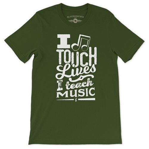 I Touch Lives, I Teach Music T-Shirt - Lightweight Vintage Style