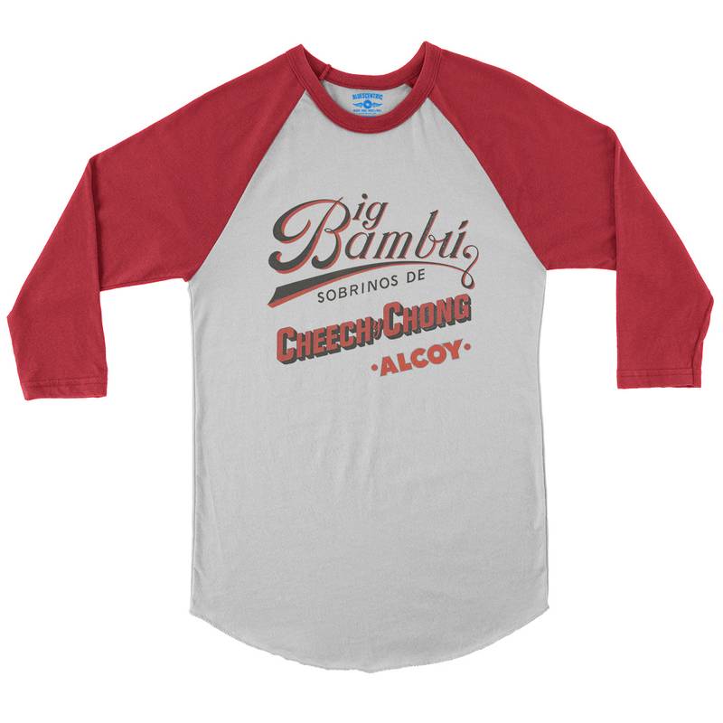 Cheech y Chong’s Big Bambu Baseball T-Shirt in White Red