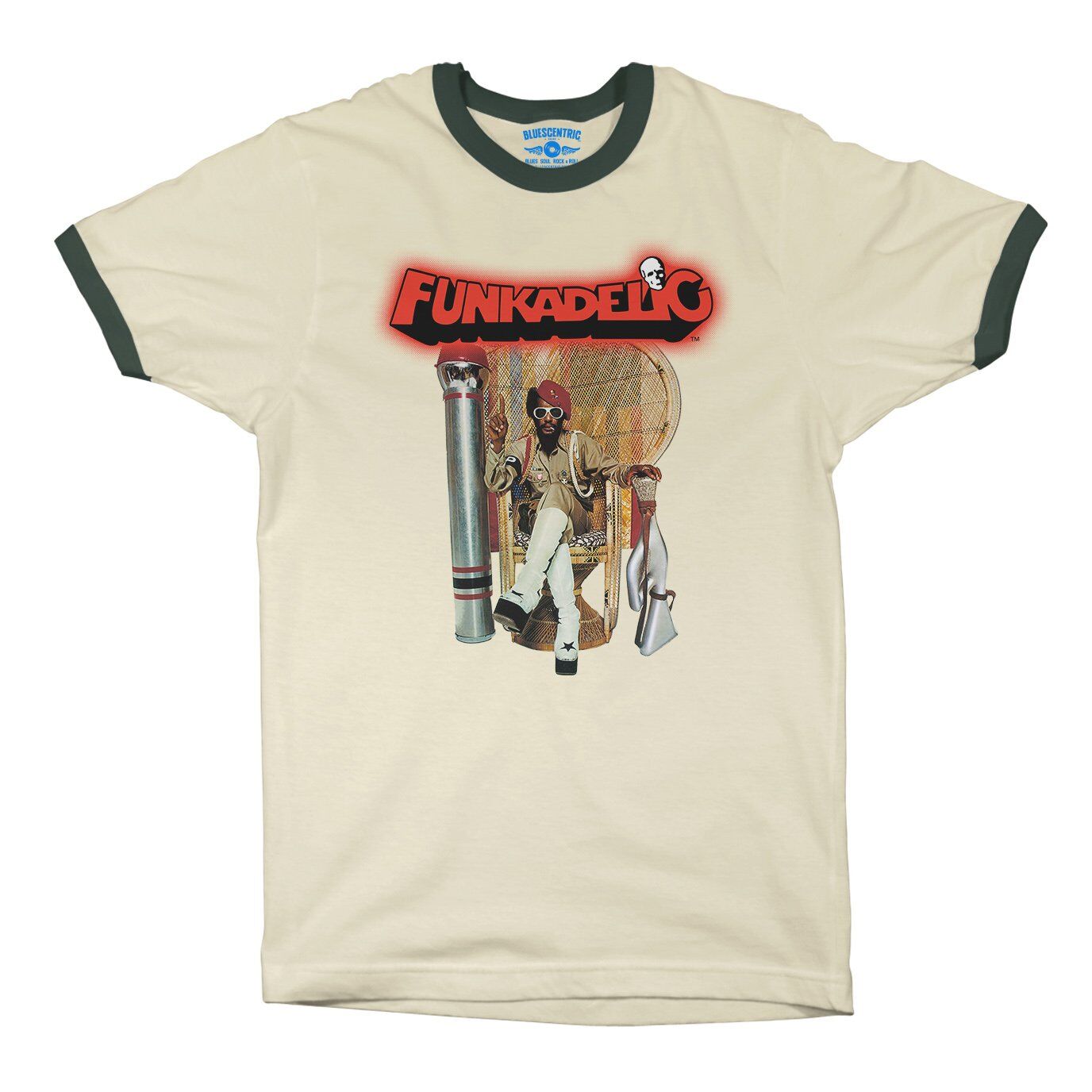 Funkadelic Uncle Jam Peacock Chair Ringer T-Shirt in default