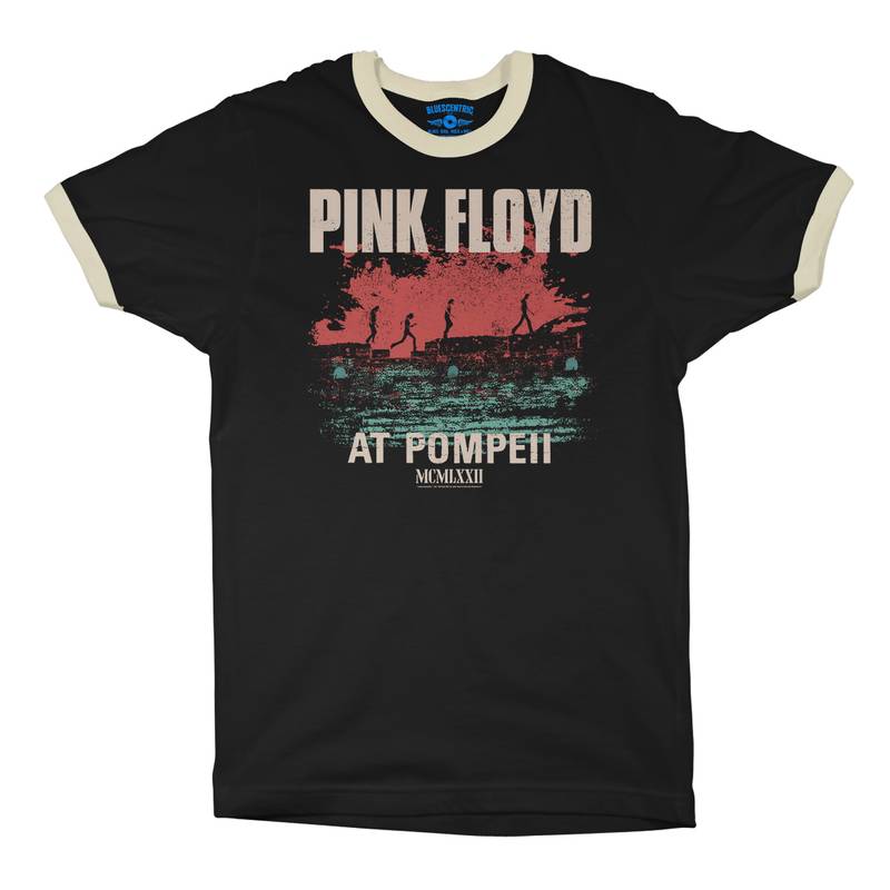 Pink Floyd Pompeii Ringer T-Shirt in Black Natural