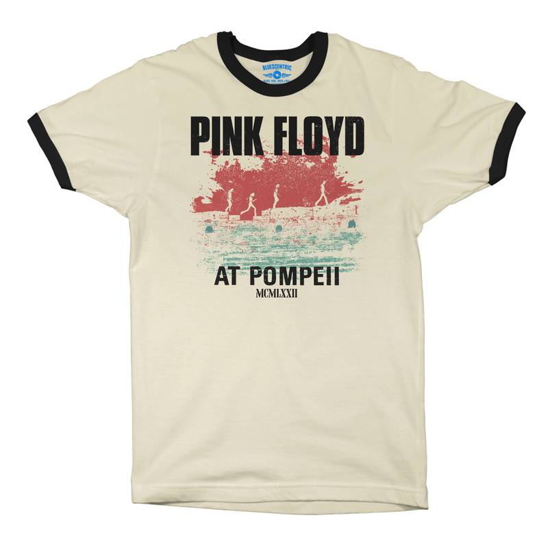Pink Floyd Pompeii Ringer T-Shirt in Natural Black