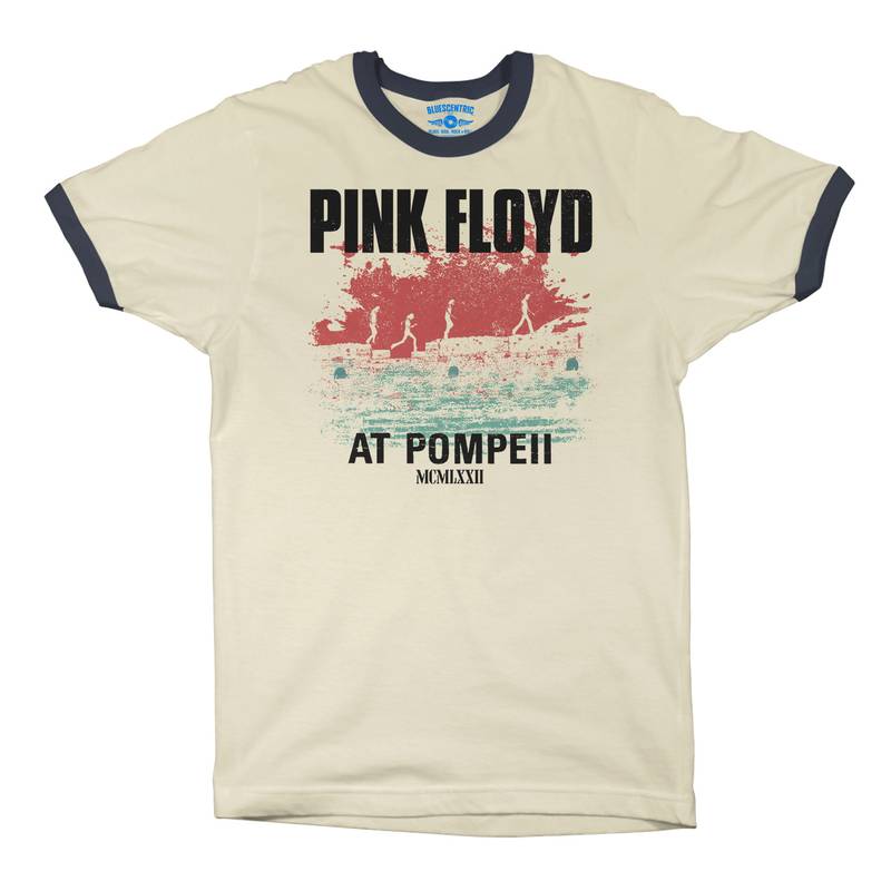 Pink Floyd Pompeii Ringer T-Shirt in Natural Midnight Navy