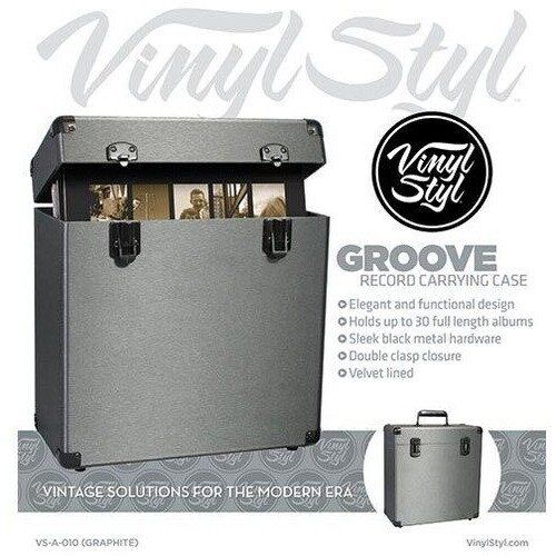 Vinyl Styl VS-A-010 Groove Record Carrying Case (graphite) Vinyl Accessories (Large Item, Gray)