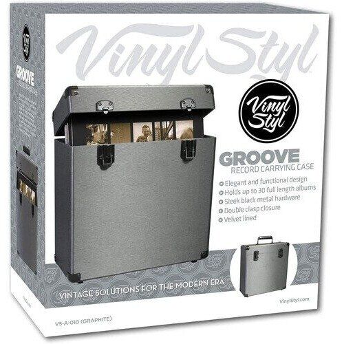 Vinyl Styl VS-A-010 Groove Record Carrying Case (graphite) Vinyl Accessories (Large Item, Gray)