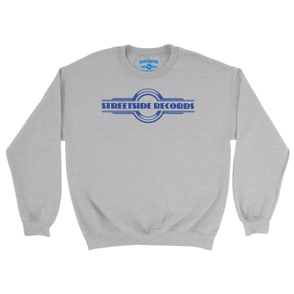 Vintage Streetside Record Store Crewneck Sweatshirt - Grey Heather