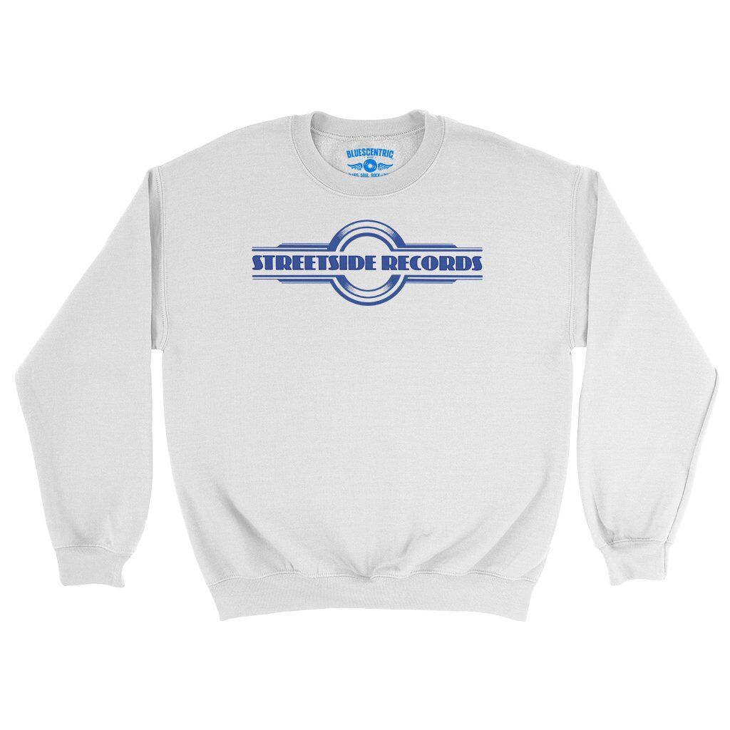 Vintage Streetside Record Store Crewneck Sweatshirt - White