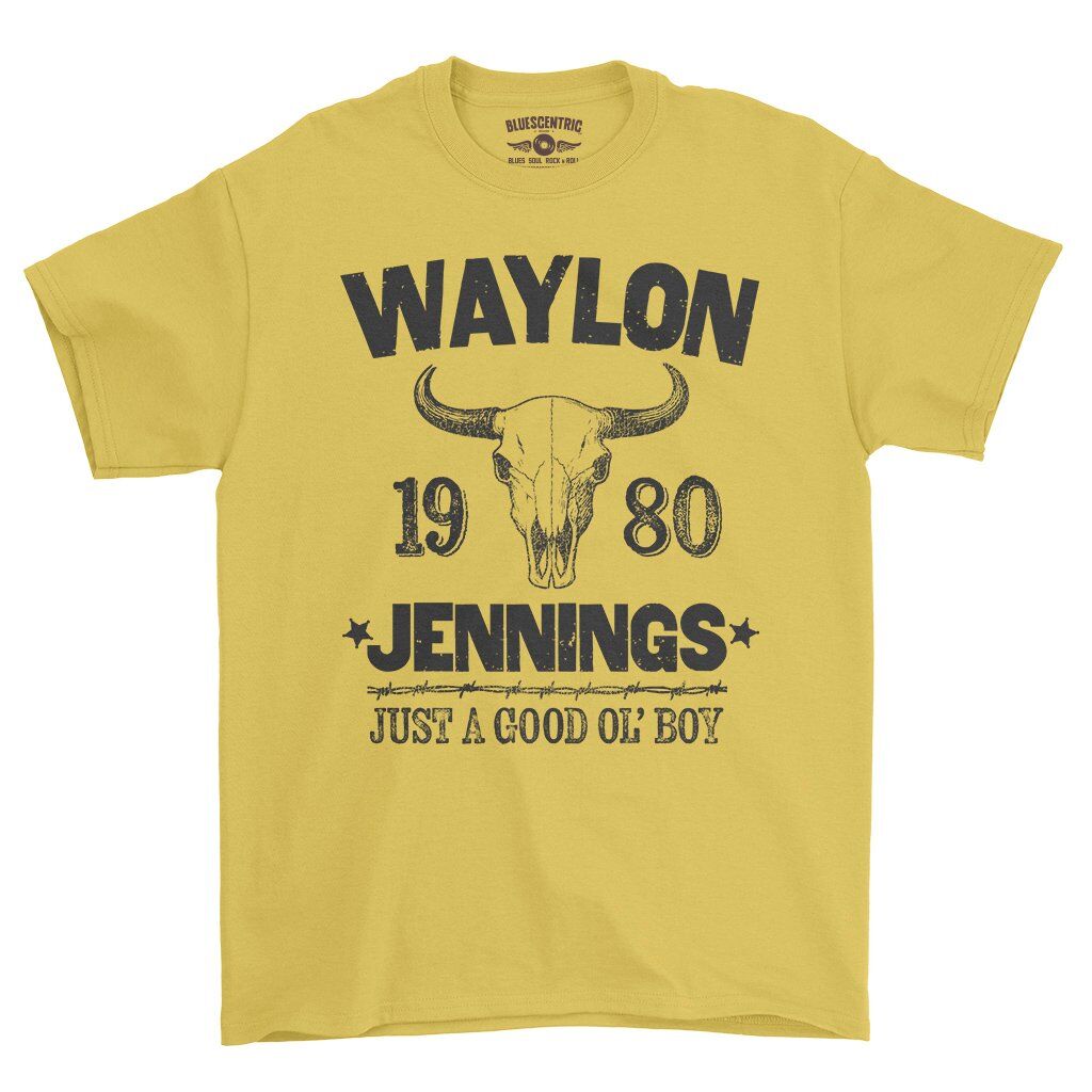 Waylon Jenning Good Ol Boy T-Shirt - Heavy Cotton - Daisy