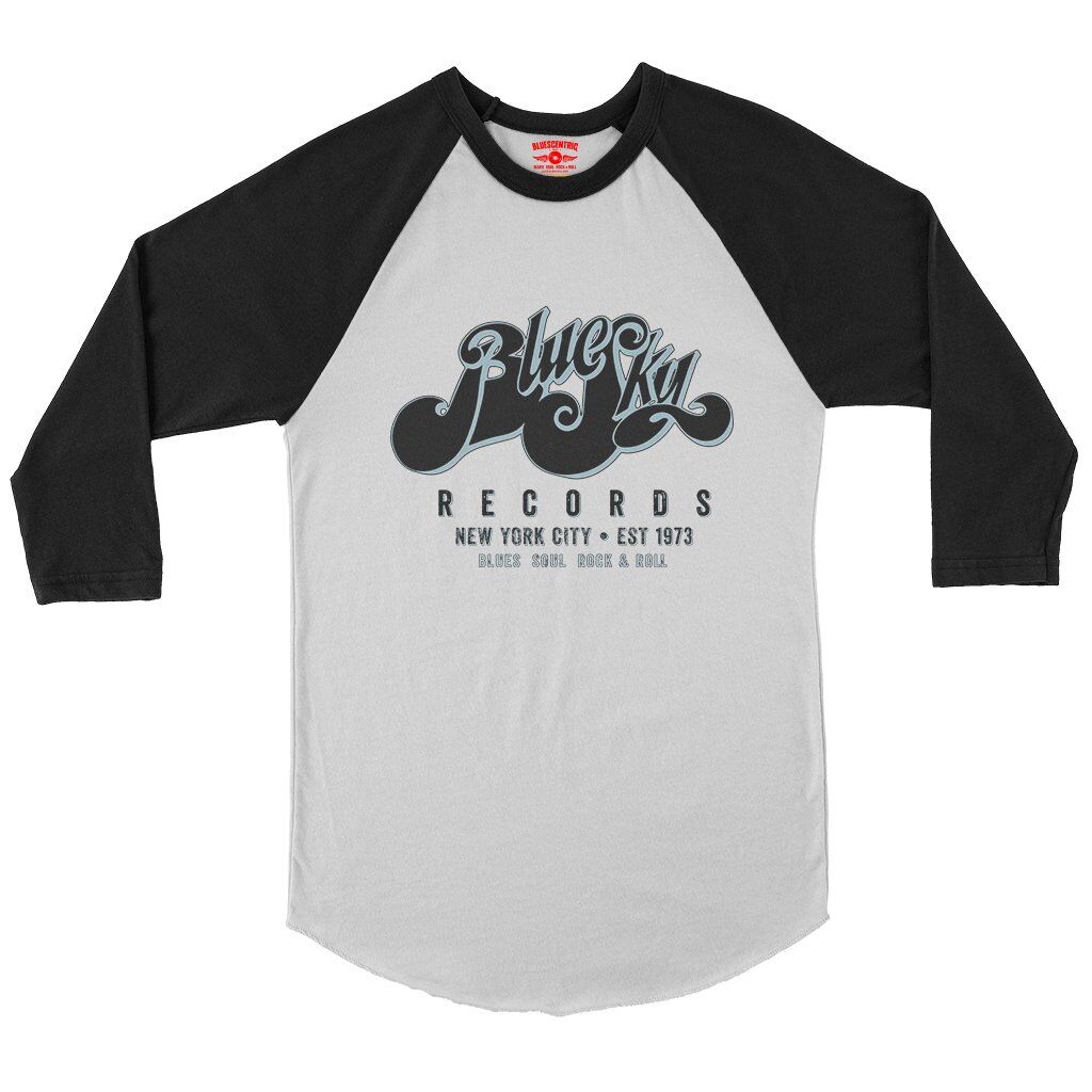 Blue Sky Records Baseball T-Shirt - White-Black