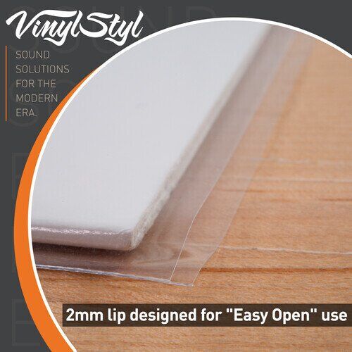 Vinyl Styl® VS-P-021 12 Inch Outer Record Sleeves - Easy Open - 50 Count (Crystal Clear) Bags / Sleeves (Large Item, Audiophile)