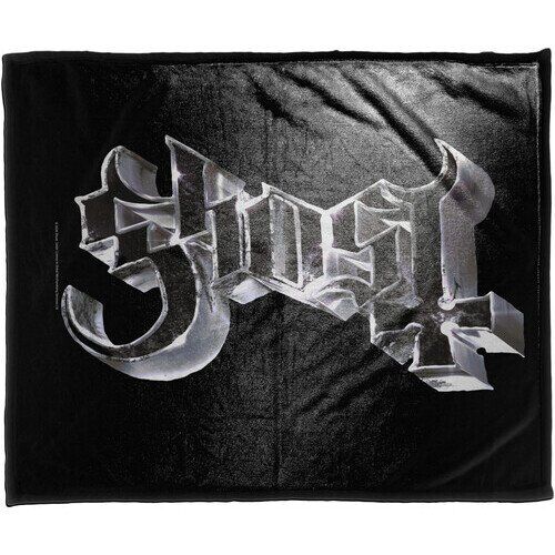 Rocksax - Ghost - Chrome Logo - Sherpa Fleece Throw (50 in x 60 in) Collectibles (Large Item, Blanket)