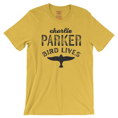 Charlie Parker Bird Lives T-Shirt - Lightweight Vintage Style