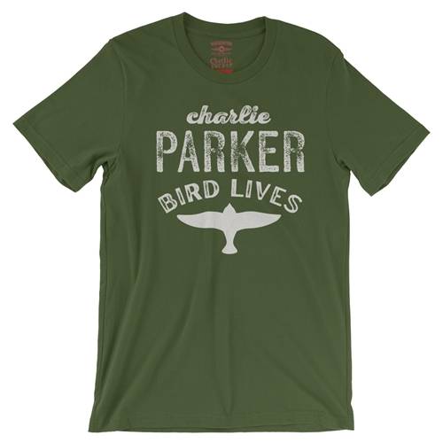 Charlie Parker Bird Lives T-Shirt - Lightweight Vintage Style