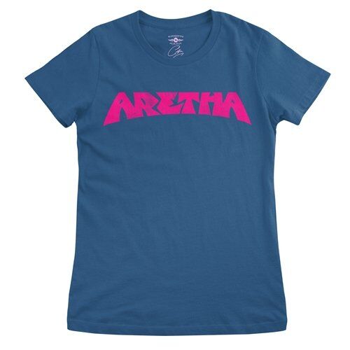 Aretha Franklin Pink Poster Ladies T Shirt - Relaxed Fit