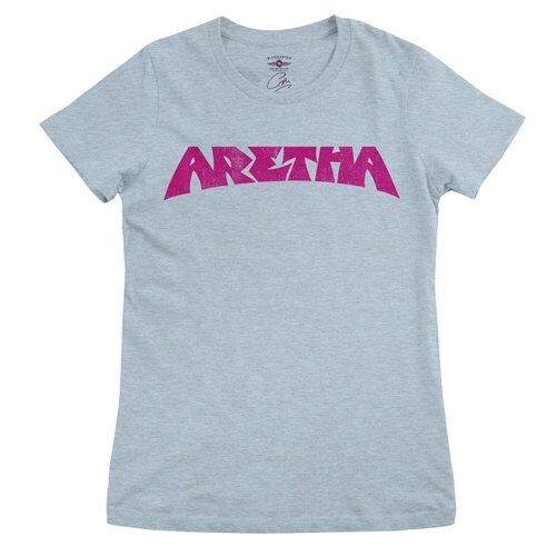 Aretha Franklin Pink Poster Ladies T Shirt - Relaxed Fit