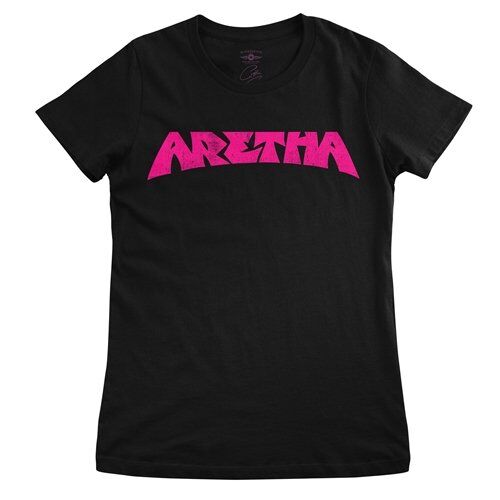 Aretha Franklin Pink Poster Ladies T Shirt - Relaxed Fit