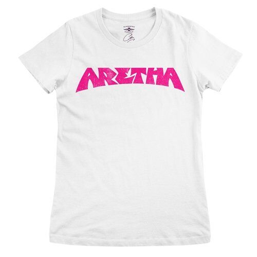 Aretha Franklin Pink Poster Ladies T Shirt - Relaxed Fit