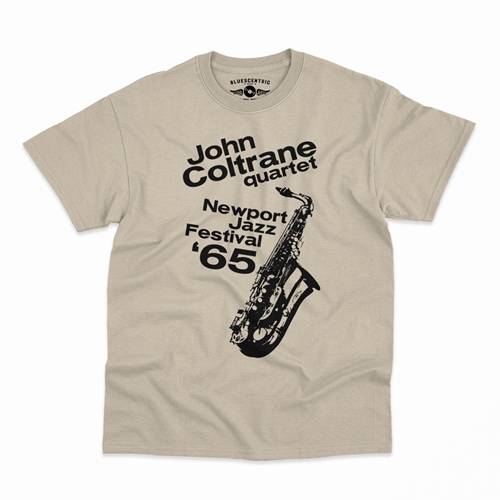 John Coltrane at Newport Jazz Festival T-Shirt - Classic Heavy Cotton