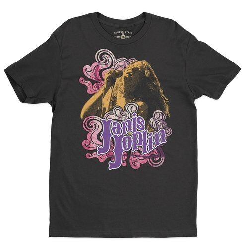 Psychedelic Janis Joplin Graphic T-Shirt - Lightweight Vintage Style