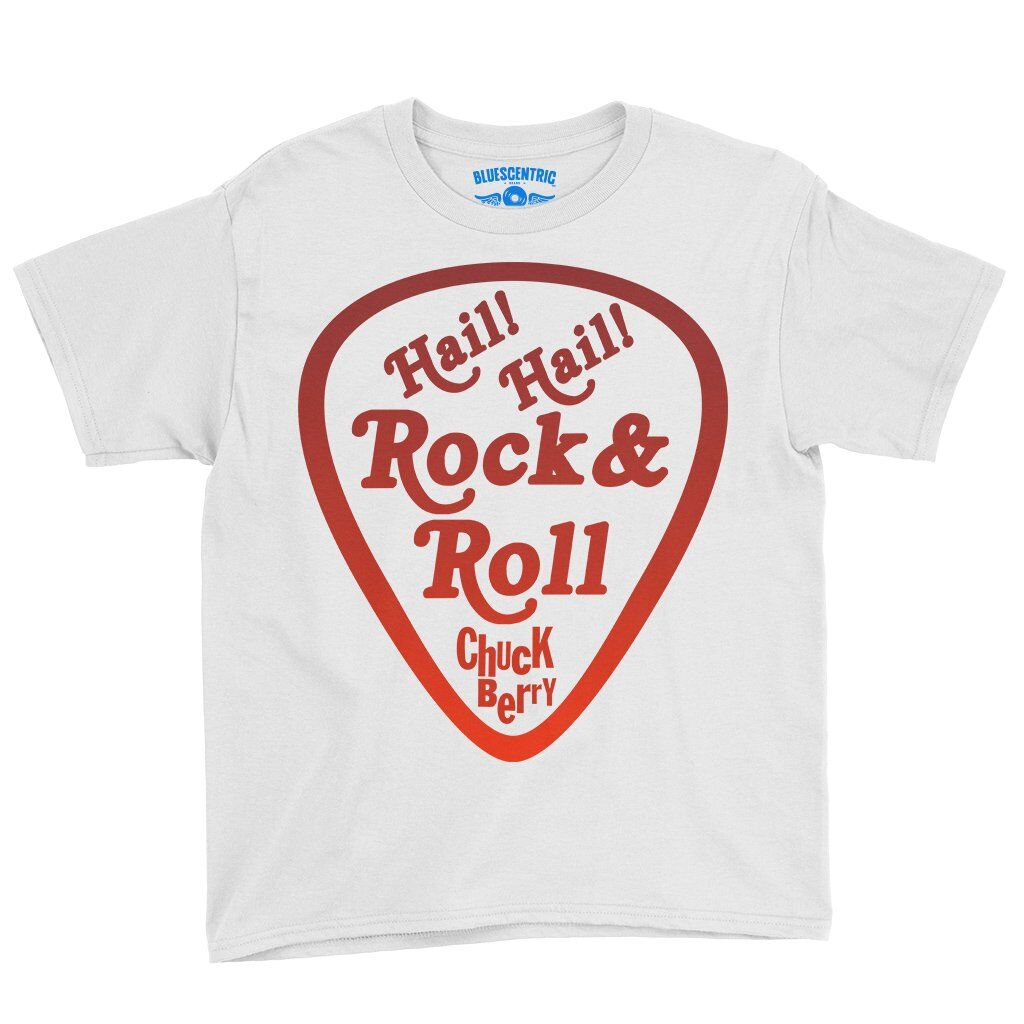 Hail! Hail! Rock n Roll! Chuck Berry Youth T-Shirt - Lightweight Children & Toddlers - White