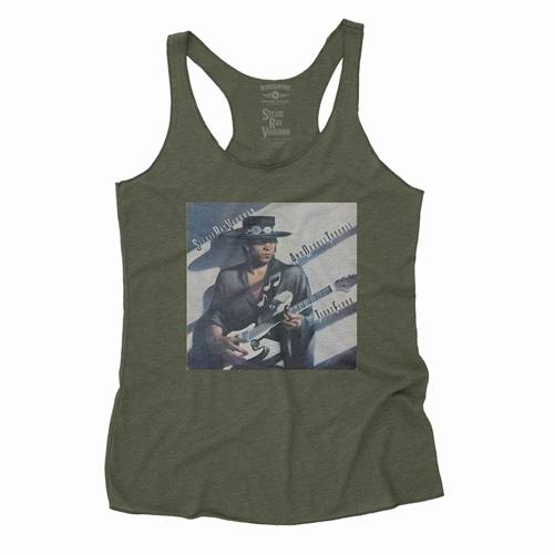 Stevie Ray Vaughan Texas Flood Album Cover Racerback Tank - Women's