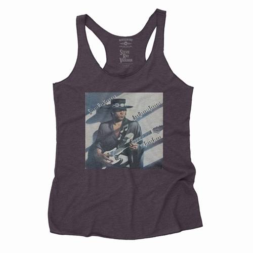Stevie Ray Vaughan Texas Flood Album Cover Racerback Tank - Women's