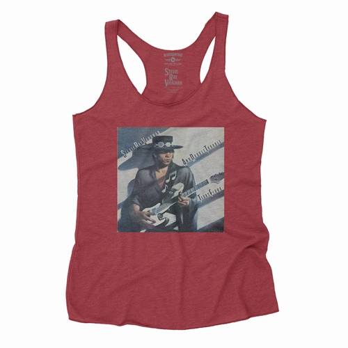 Stevie Ray Vaughan Texas Flood Album Cover Racerback Tank - Women's