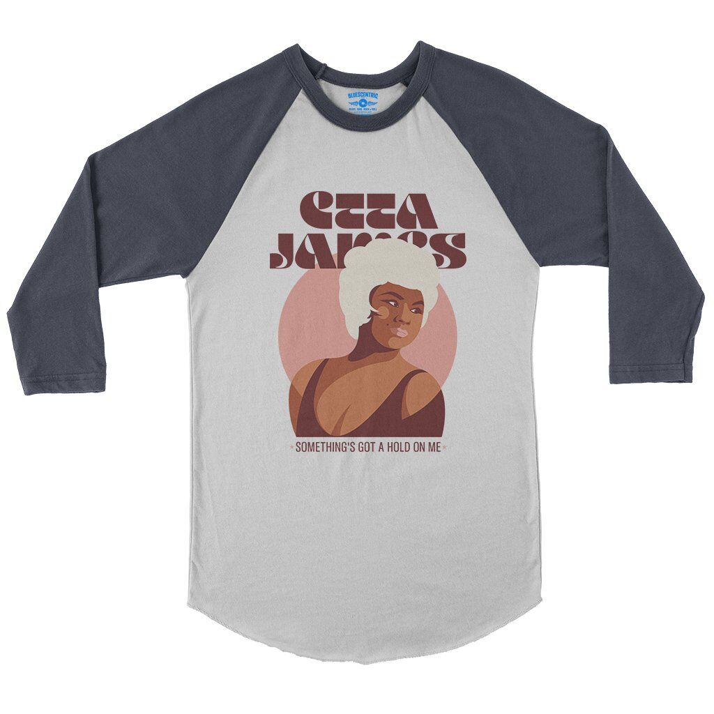 Etta James Sunshine Baseball T-Shirt in White Navy