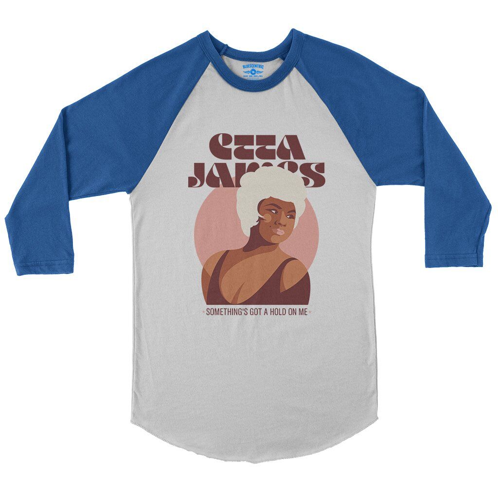 Etta James Sunshine Baseball T-Shirt in White True Royal