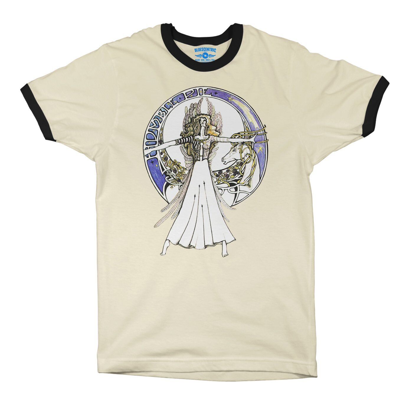 Humble Pie Dollface Ringer T-Shirt in Natural Black