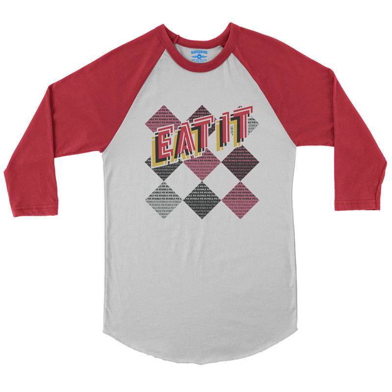 Humble Pie Argyle Baseball T-Shirt in White Red