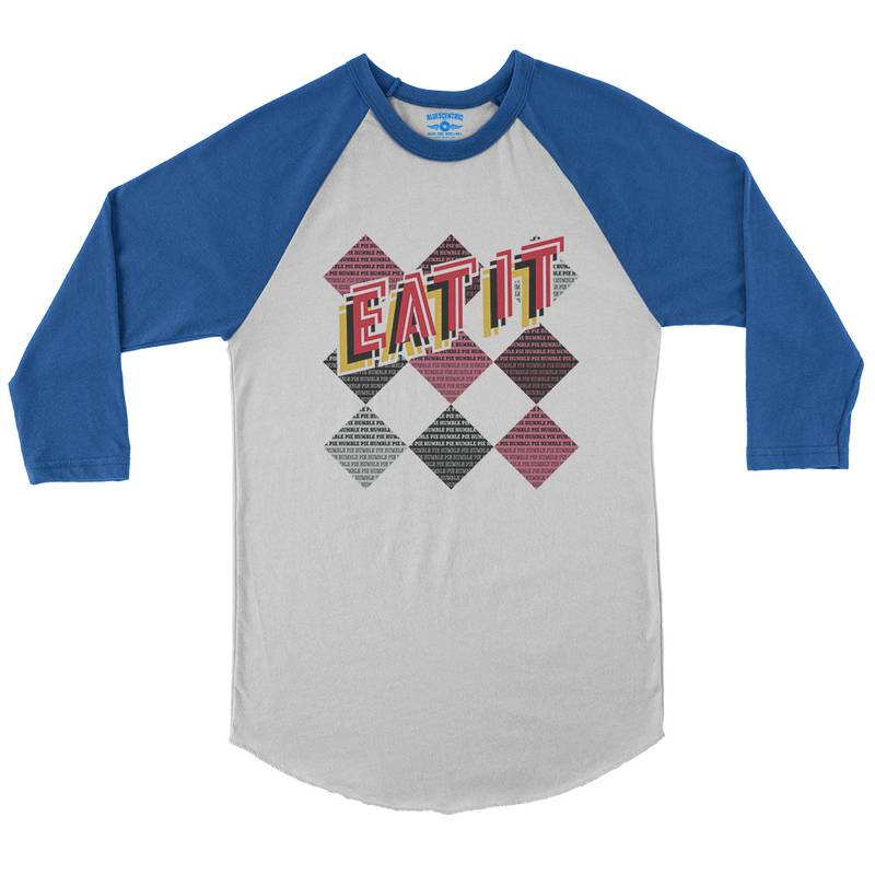 Humble Pie Argyle Baseball T-Shirt in White True Royal