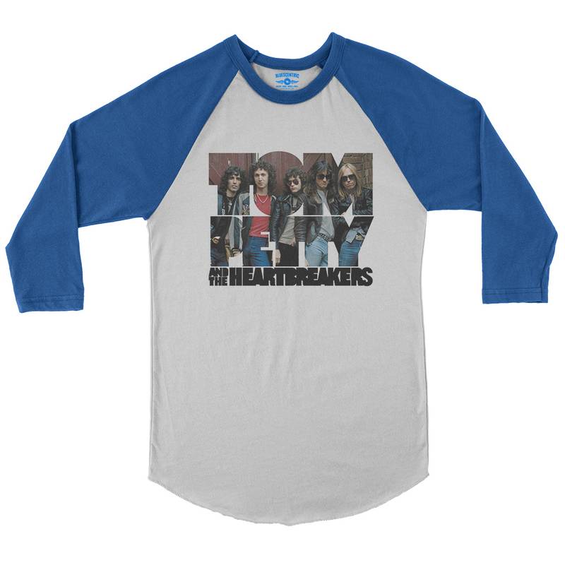Tom Petty & The Heartbreakers Blue Jeans Baseball T-Shirt in White True Royal