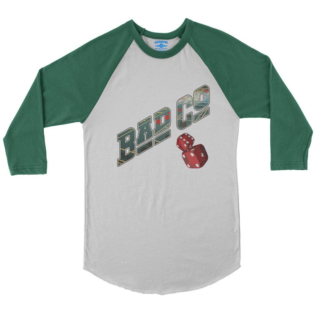 Bad Company Dice Baseball T-Shirt in White Kelly