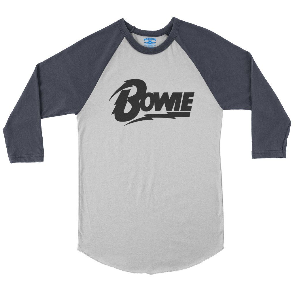 Black David Bowie Diamond Logo Baseball T-Shirt in default