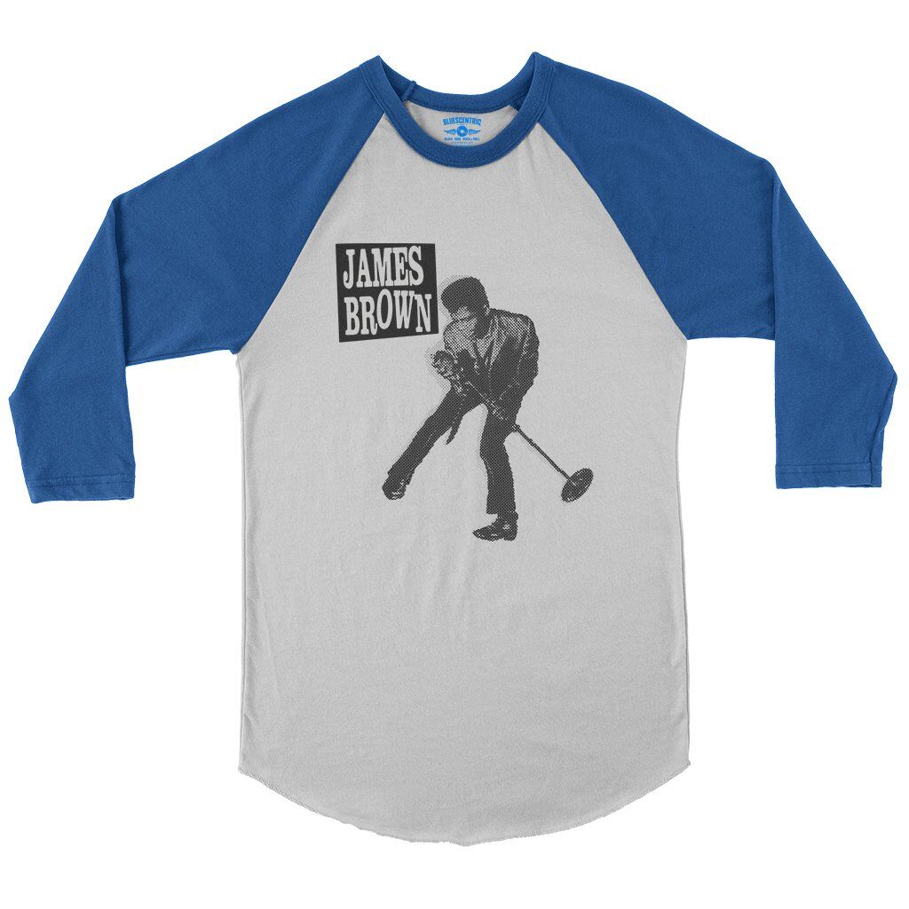James Brown Halftone Baseball T-Shirt in White True Royal