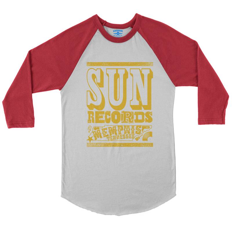 Sun Records Tennessee Home Baseball T-Shirt in White Red