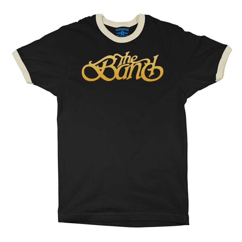 The Band Gold Logo Ringer T-Shirt in Black Natural
