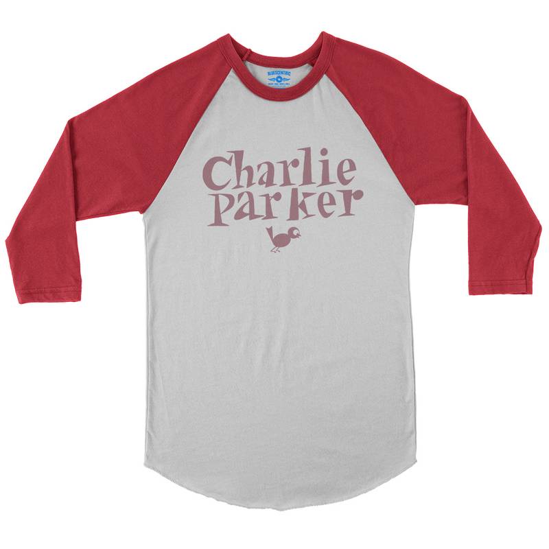 Charlie Parker Mauve Logo Baseball T-Shirt in White Red