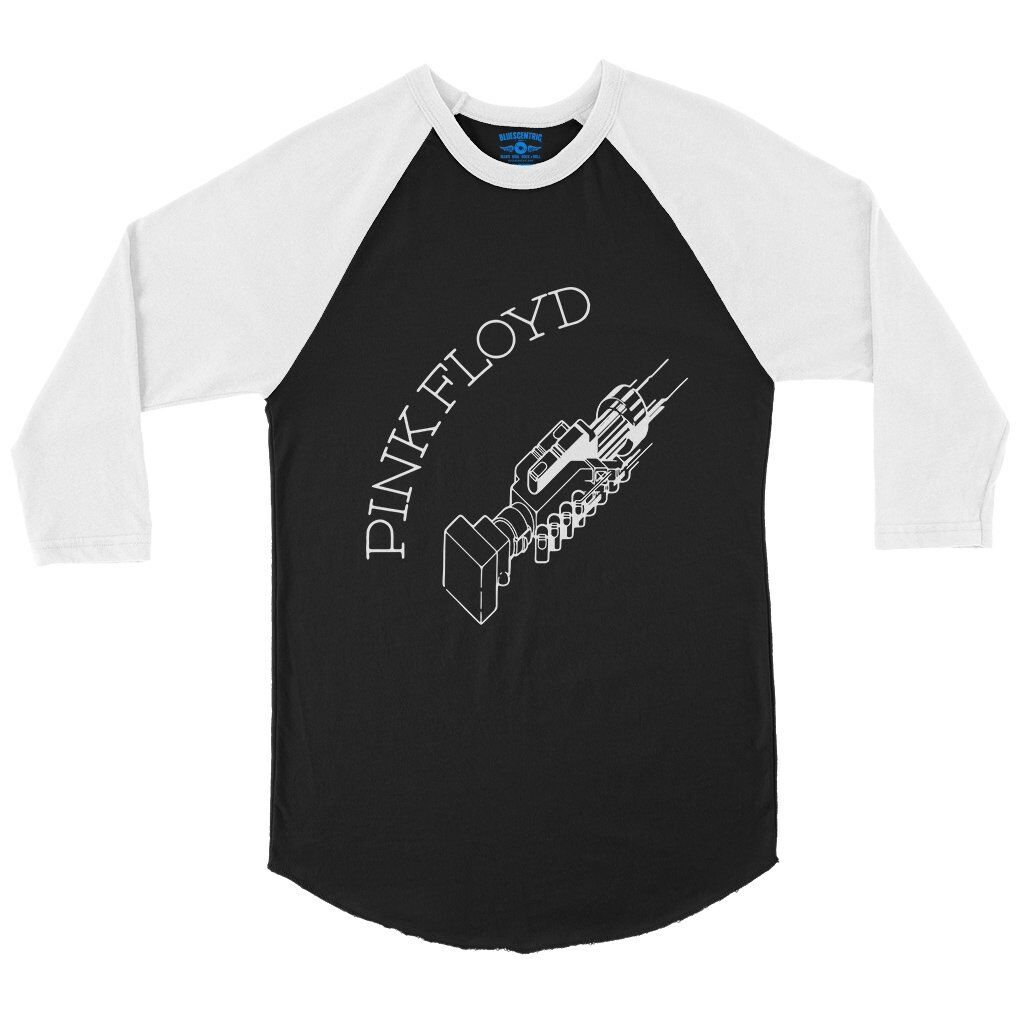 Pink Floyd Have A Cigar Handshake Baseball T-Shirt in Black White