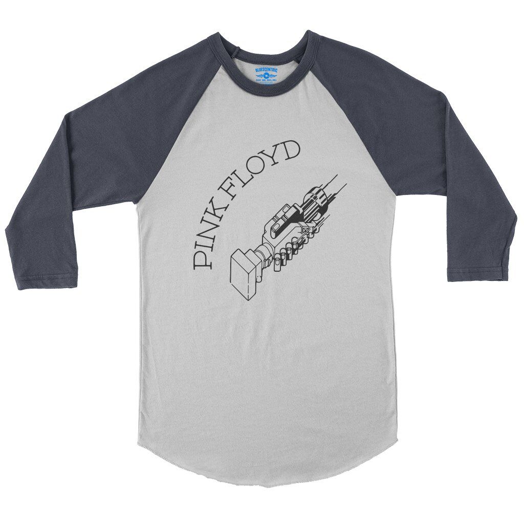 Pink Floyd Have A Cigar Handshake Baseball T-Shirt in White Navy