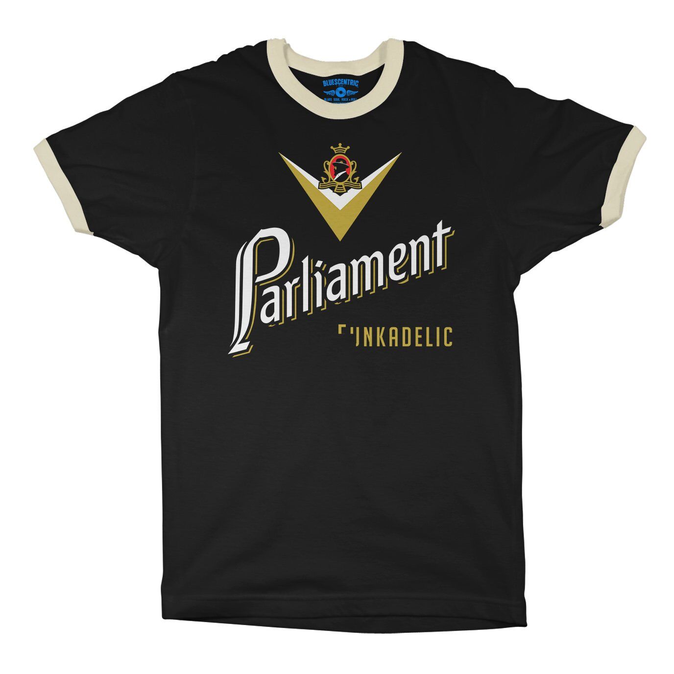 Parliament Funkadelic Cig Logo Ringer T-Shirt in Black Natural