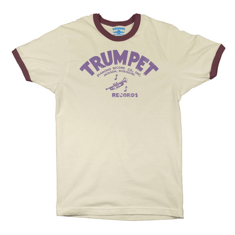 Distressed Trumpet Records Ringer T-Shirt in default